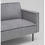 Диван современный вельветовый прямой Worcester Серый варинант исполнения - 3 | Loft Concept в Костроме