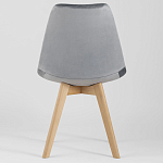 Стул с мягким велюровым сиденьем Arvika Grey варинант исполнения - 4 | Loft Concept в Костроме