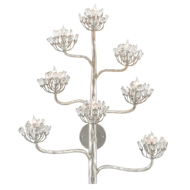 Бра серебряное в виде растения Silver Flower Glade Серебряный Прозрачный Бра серебряное в виде растения Silver Flower Glade Серебряный Прозрачный в Костроме | Loft Concept