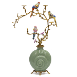 Фарфоровый подсвечник с бронзовым декором Eden Garden варинант исполнения - 1 | Loft Concept в Костроме