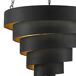 Подвесной светильник в форме спирали черный с золотой внутренней отделкой Warm Glow варинант исполнения - 1 | Loft Concept в Костроме