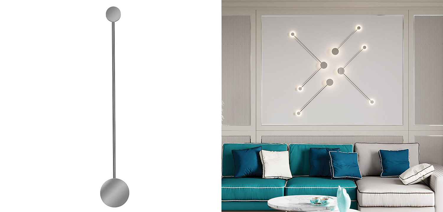 Бра Pin Wall Light Chrome 70 Бра Pin Wall Light Chrome 70 - Loft-Concept в Костроме