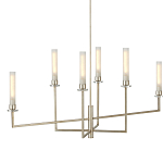 Люстра с 6-ю белыми матовыми плафонами из стекла в форме цилиндра Longitude варинант исполнения - 3 | Loft Concept в Костроме