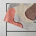 Ковер из хлопка с абстрактным принтом бежевого цвета Elysian Flow Blush варинант исполнения - 6 | Loft Concept в Костроме