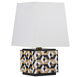 Настольная лампа с фигурным узором и трапециевидным абажуром Сonundrum варинант исполнения - 3 | Loft Concept в Костроме