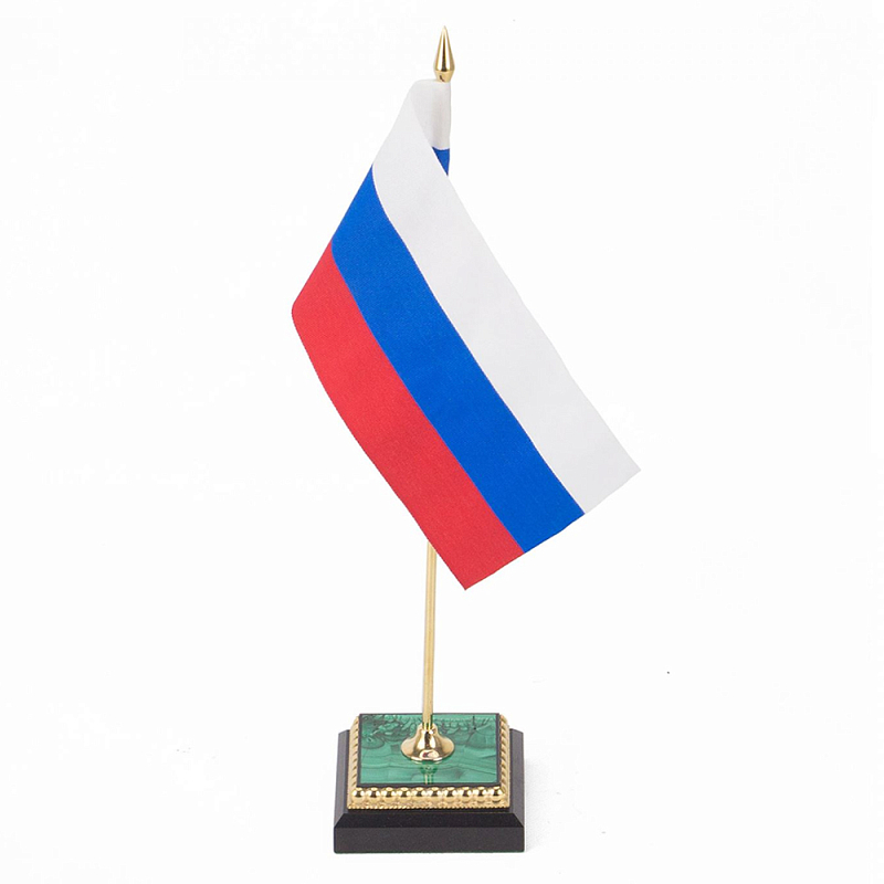 Флагшток из малахита и бронзы с позолотой Stone Flagpole Малахит (зеленый) Красный Белый Синий Флагшток из малахита и бронзы с позолотой Stone Flagpole Малахит (зеленый) Красный Белый Синий в Костроме | Loft Concept