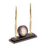 Часы настольные с двумя ручками из натурального камня Stone Clock варинант исполнения - 2 | Loft Concept в Костроме