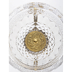 Чаша из рельефного стекла прозрачного цвета на бронзовой подставке Eden Garden варинант исполнения - 4 | Loft Concept в Костроме