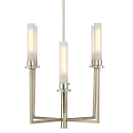 Люстра с 6-ю белыми матовыми плафонами из стекла в форме цилиндра Longitude варинант исполнения - 4 | Loft Concept в Костроме