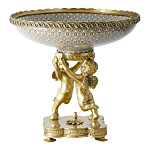 Чаша фарфоровая на двух бронзовых ангелах Eden Garden варинант исполнения - 1 | Loft Concept в Костроме