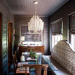 Люстра белая с несколькими ярусами деревянных палочек Bright Wooden Chandelier варинант исполнения - 5 | Loft Concept в Костроме