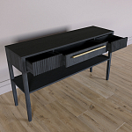 Дизайнерская Консоль с полкой и ящиком Primo Черный дуб варинант исполнения - 5 | Loft Concept в Костроме