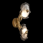 Бра с ветвистыми бронзовыми элементами и стеклянными рифлеными дисками Textured Glass Bra варинант исполнения - 5 | Loft Concept в Костроме