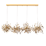 Люстра подвесная из четырех частей с металлическими круглыми элементами Terzani Argent варинант исполнения - 2 | Loft Concept в Костроме