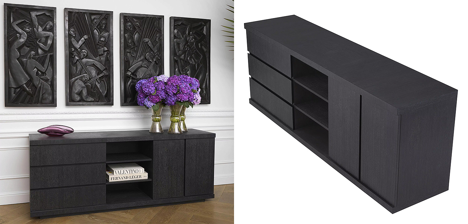 Комод Eichholtz Dresser Crosby Black Комод Eichholtz Dresser Crosby Black - Loft-Concept в Костроме
