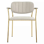 Стул Singer Chair с подлокотниками серый на золотистых ножках варинант исполнения - 1 | Loft Concept в Костроме