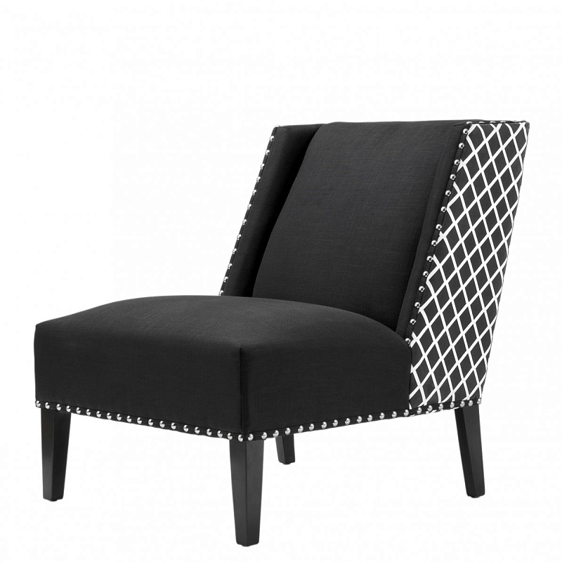 Кресло Eichholtz Chair Columbia Черно-белый Черный Кресло Eichholtz Chair Columbia Черно-белый Черный в Костроме | Loft Concept