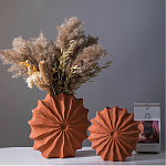 Ваза керамическая в виде круглой терракотовой морской раковины Galapagos варинант исполнения - 2 | Loft Concept в Костроме