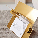 Дизайнерский журнальный стол фигурный золотого цвета Ufuri варинант исполнения - 2 | Loft Concept в Костроме