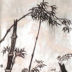 Обои ручная роспись Bamboo Quicksilver on Tarnished Silver gilded paper варинант исполнения - 1 | Loft Concept в Костроме