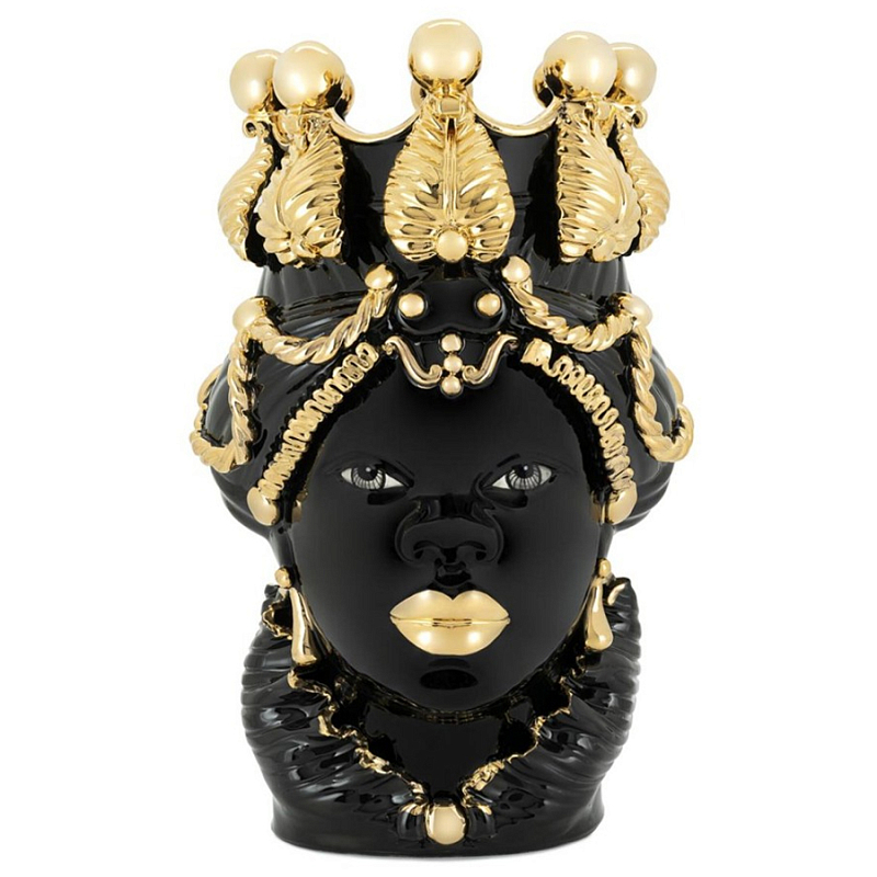 Ваза Vase Moro Lady Ltd Black Gold Черный Золотой Ваза Vase Moro Lady Ltd Black Gold Черный Золотой в Костроме | Loft Concept
