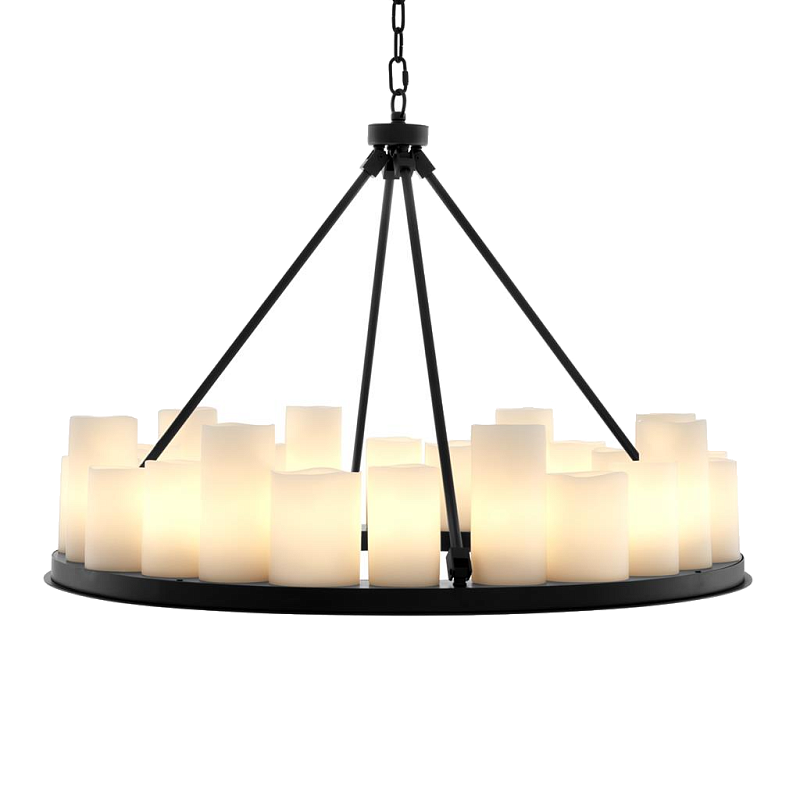 Люстра Chandelier Commodore Сircle Черный Белый Люстра Chandelier Commodore Сircle Черный Белый в Костроме | Loft Concept