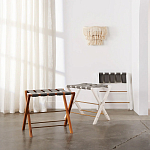 Настенный светильник с подвесками из деревянных бусин молочного цвета Wooden Beads Wall Lamp варинант исполнения - 2 | Loft Concept в Костроме