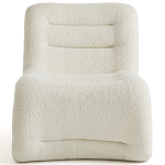 Кресло изогнутое с обивкой из ткани букле Smooth Bend Boucle Chair варинант исполнения - 2 | Loft Concept в Костроме