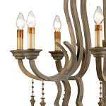 Люстра деревянная с подвесками Gray Curved Profile варинант исполнения - 1 | Loft Concept в Костроме