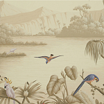 Обои ручная роспись Le Brésil Amarelo Sepia варинант исполнения - 2 | Loft Concept в Костроме