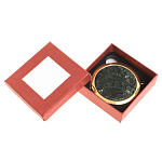 Зеркало карманное двухстороннее круглое из натурального камня Серафинит в подарочной упаковке Gold Stone Mirrors варинант исполнения - 3 | Loft Concept в Костроме