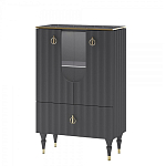 Витрина низкая двухдверная с ящиком Expanses of Beauty Graphite варинант исполнения - 1 | Loft Concept в Костроме