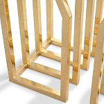 Консоль с чёрной столешницей и золотым фигурным основанием Cosmo варинант исполнения - 1 | Loft Concept в Костроме