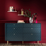Комод с 6 выдвижными ящиками Scale Ornament Blue Chest of Drawers варинант исполнения - 6 | Loft Concept в Костроме