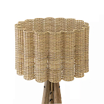 Торшер с плетеным абажуром на основании в виде треноги Lamp with Wicker Lampshade варинант исполнения - 2 | Loft Concept в Костроме