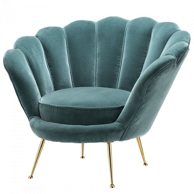 Кресло Eichholtz Chair Trapezium Turquoise Бирюзовый Латунь Кресло Eichholtz Chair Trapezium Turquoise Бирюзовый Латунь в Костроме | Loft Concept