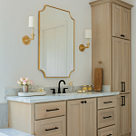 Зеркало в золотой деревянной раме Riviera варинант исполнения - 4 | Loft Concept в Костроме