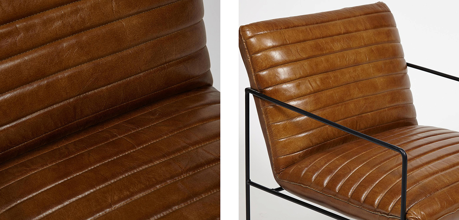 Кресло Industrial Frame buffalo leather armchair Кресло Industrial Frame buffalo leather armchair - Loft-Concept в Костроме