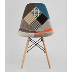 Пластиковый стул на ножках из массива бука Eames Пэчворк варинант исполнения - 4 | Loft Concept в Костроме