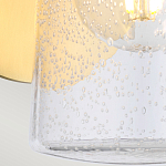 Бра цвета латунь с прозрачным цилиндрическим плафоном из пузырчатого стекла Kichler варинант исполнения - 5 | Loft Concept в Костроме