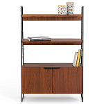 Стеллаж из стали и орехового дерева Derek Wood Rack варинант исполнения - 2 | Loft Concept в Костроме