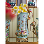 Ваза с птичкой из фарфора с бронзовыми элементами Garden of Eden варинант исполнения - 7 | Loft Concept в Костроме