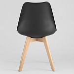 Стул с основой из пластика и мягким сиденьем Arvika Black варинант исполнения - 4 | Loft Concept в Костроме