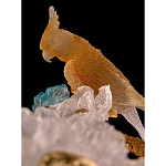 Люстра круглая на золотом каркасе с птичками и цветочным декором Miscellaneous herbs варинант исполнения - 3 | Loft Concept в Костроме