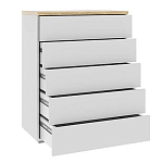 Комод с белым глянцевым фасадом с 5-ю ящиками Grace of Furniture  варинант исполнения - 2 | Loft Concept в Костроме