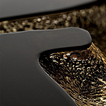 Дизайнерский журнальный стол круглый с декоративным расколом в центре стола Flaming варинант исполнения - 1 | Loft Concept в Костроме