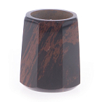 Подсвечник из натурального камня обсидиан со свечой Stone Candlestick варинант исполнения - 1 | Loft Concept в Костроме