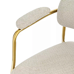 Стул Singer Chair с подлокотниками серый на золотистых ножках варинант исполнения - 6 | Loft Concept в Костроме