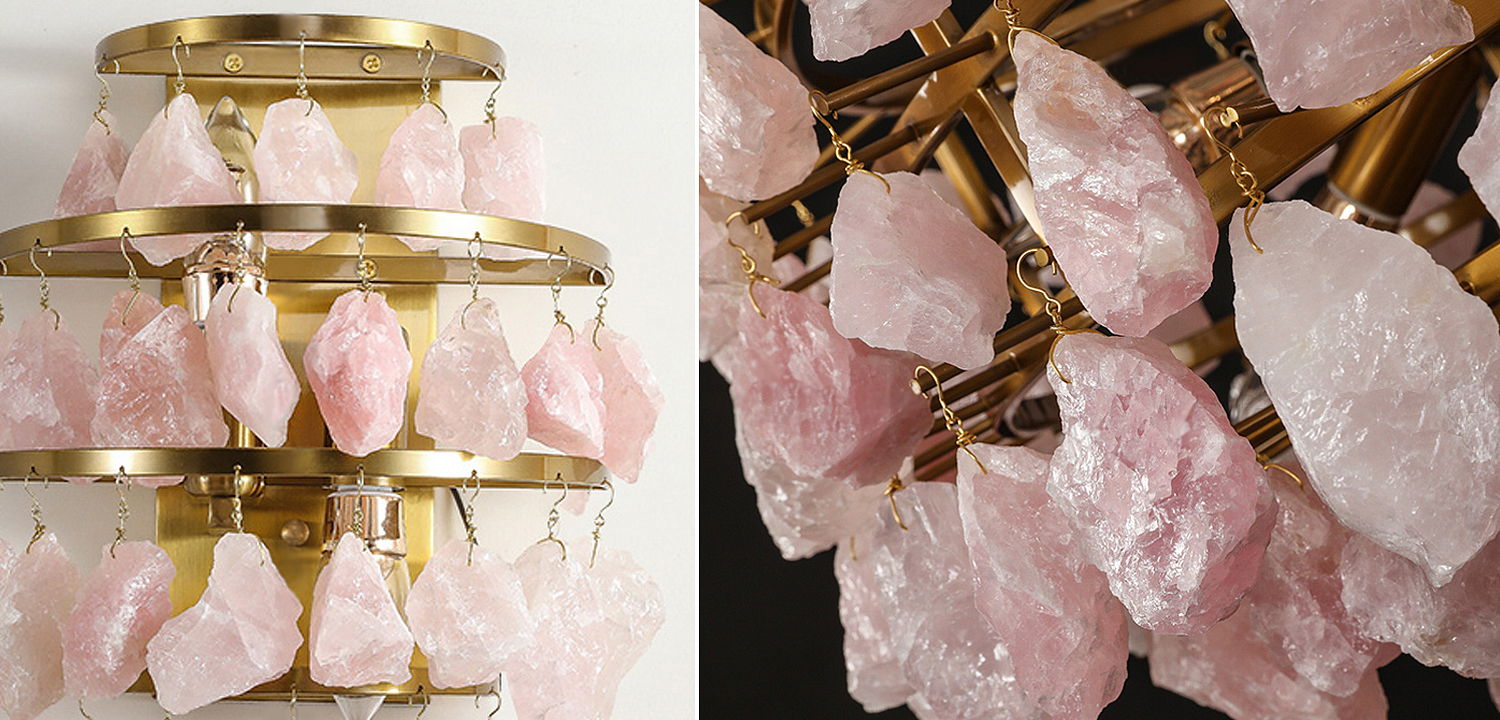 Hardis Pink stone Wall Lamp Hardis Pink stone Wall Lamp - Loft-Concept в Костроме