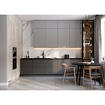 Серый кухонный гарнитур с фасадом под светлый дуб Ferrand Kitchen Set варинант исполнения - 3 | Loft Concept в Костроме